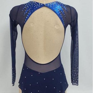 Dark Blue Figure Skating Dress for Women or Girls