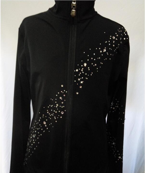 Women's Black Figure Skating Warm Up Suit